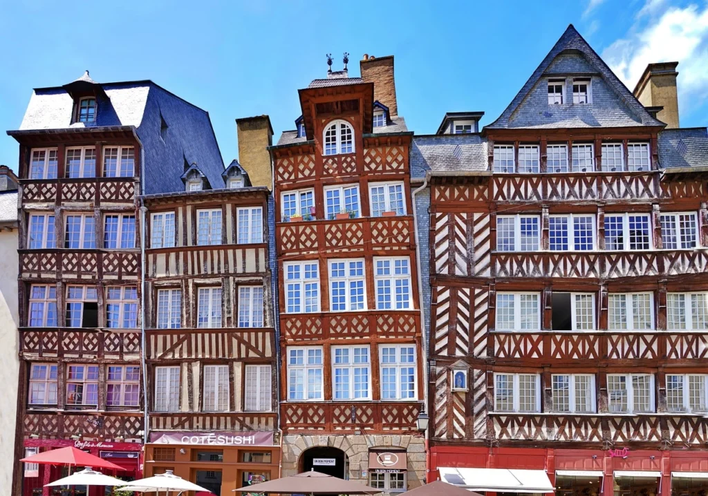 Maison Ă colombages Ă visiter Ă Rennes.